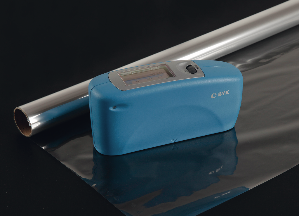 gloss measurement of plastic film with BYK-Gardner gloss meter