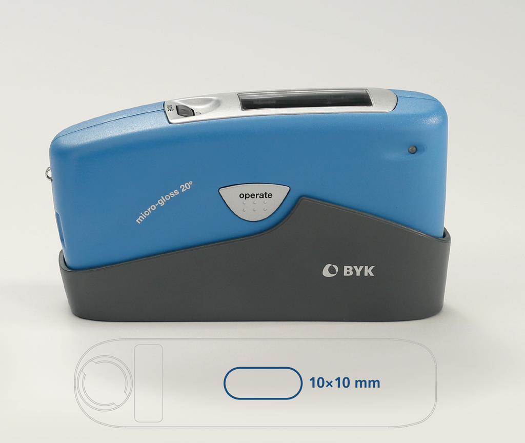 micro-gloss 20° gloss meter with Measuring Area: 10 x 10 mm