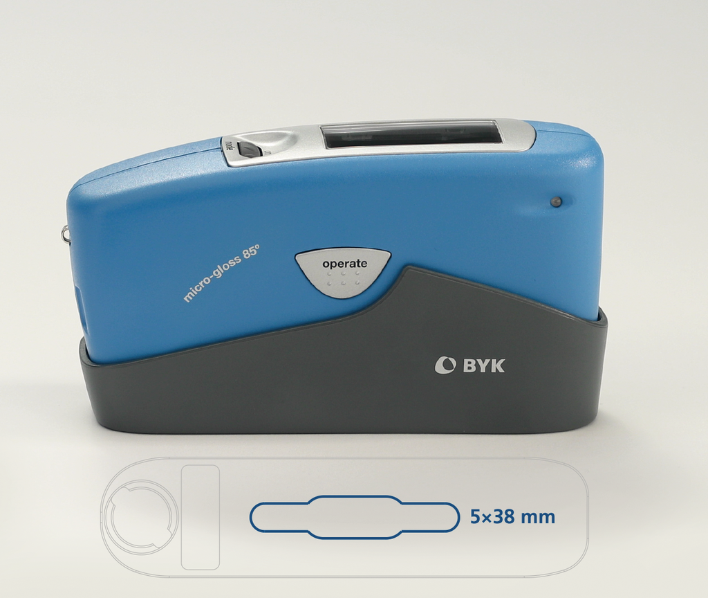 micro-gloss 85° gloss meter with Measuring Area: 5 x 38 mm