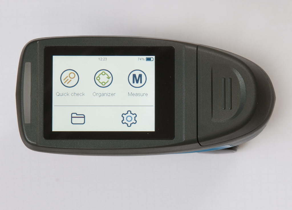Orange peel meter for high gloss finishes
