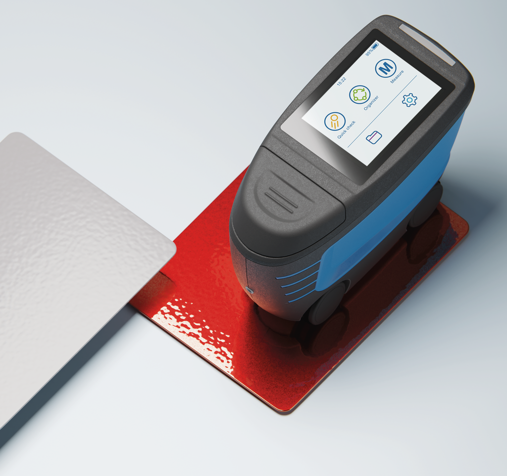 Orange peel meter for high gloss finishes