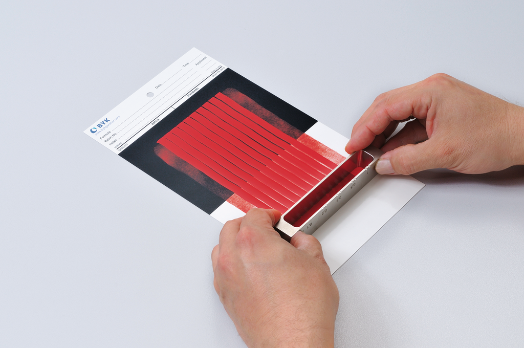 Sagg and Leveling Application on BYK-Gardner Drawdown Card