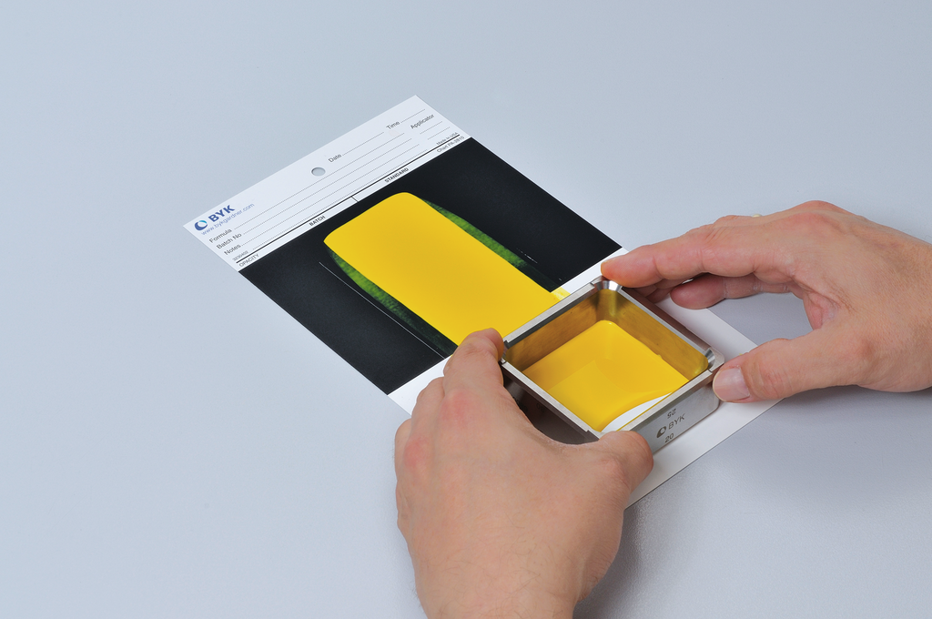Drawdown Application with Square Film Applicator on BYK-Gardner Drawdown Card