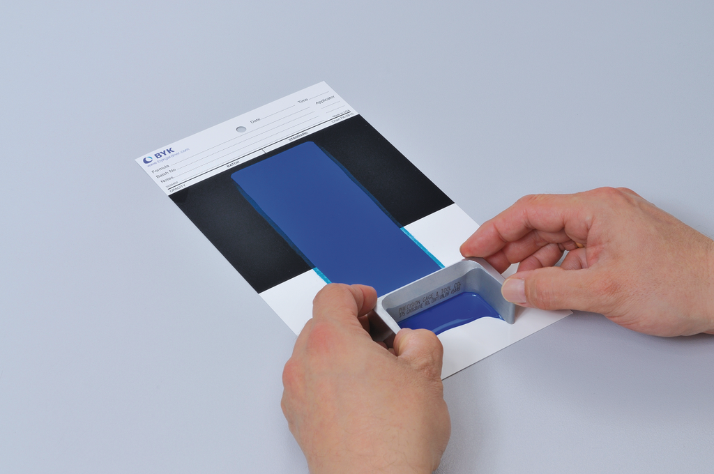 Drawdown Application wit U-Shaped Film Applicator on BYK-Gardner Drawdown Card