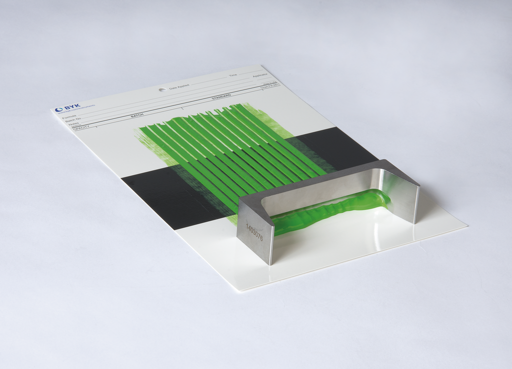 Drawdown Application with Anti-Sag-Meter 14-60 mils on BYK-Gardner Drawdown Card