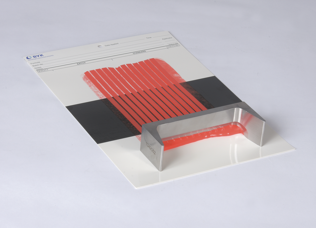 Drawdown Application with Anti-Sag-Meter 4-24 mils on BYK-Gardner Drawdown Card