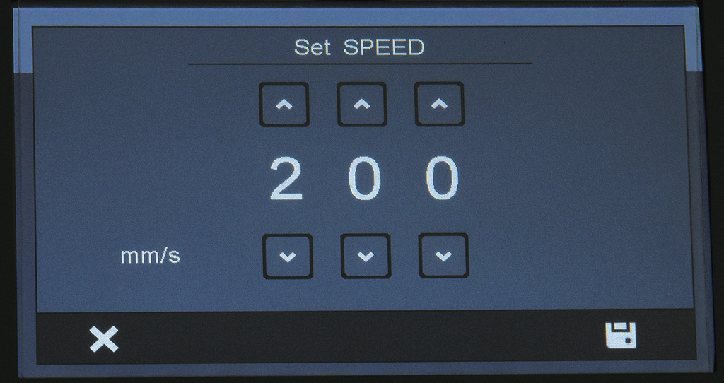 Byko-drive S, G display setup for speed from BYK-Gardner