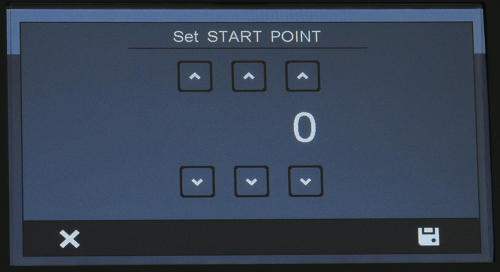 Byko-drive S, G display setup for start point from BYK-Gardner