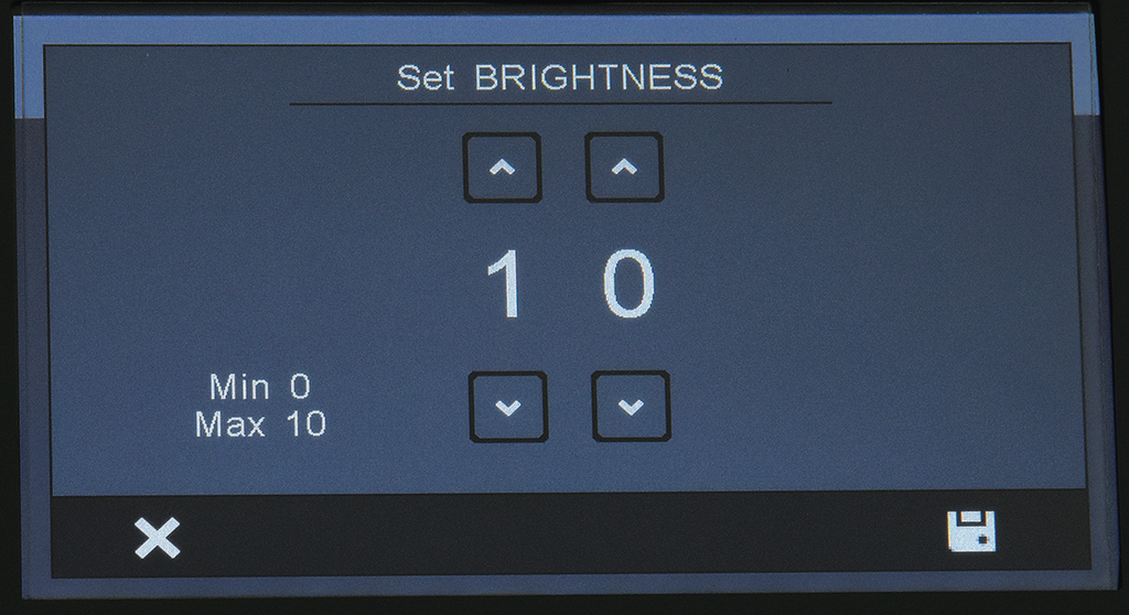 Byko-drive S, G display setup for brightness from BYK-Gardner