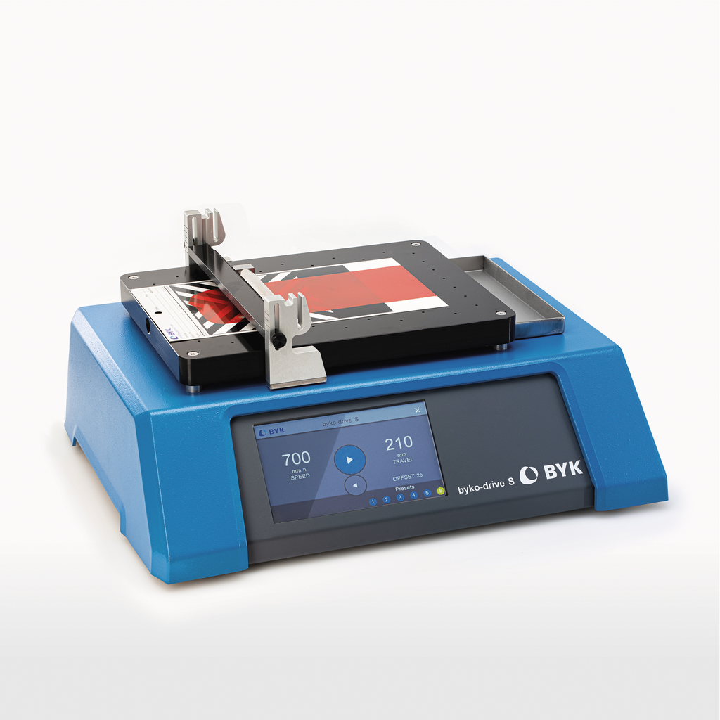 Byko-drive S, V with vacuum plate and drawdown card from BYK-Gardner