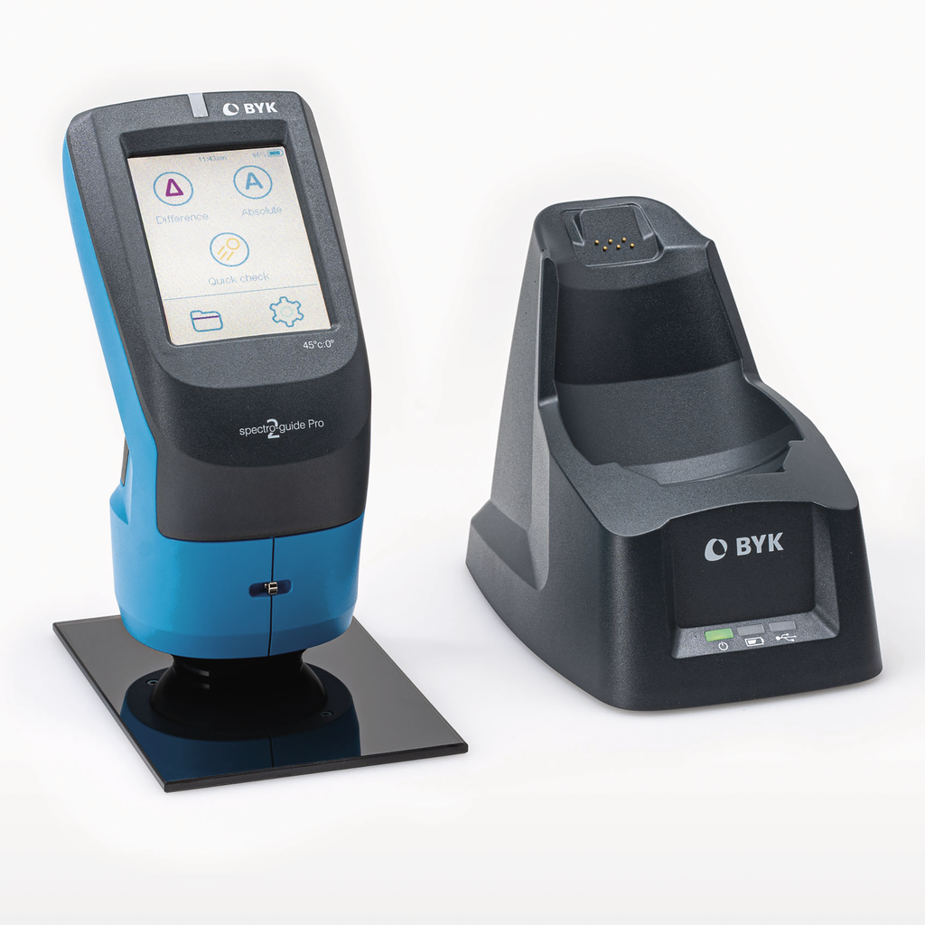 Software smart-lab COLOR for spectro2guide spectrophotometer from BYK-Gardner shows digital standard