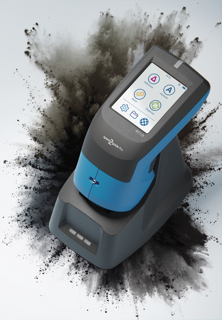 Software smart-process COLOR for spectro2guide spectrophotometer from BYK-Gardner shows standard management
