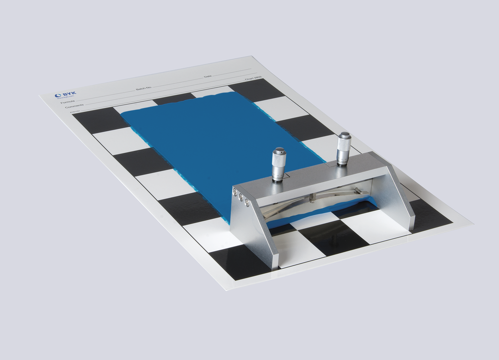 Drawdown Application with Film Casting Knife 15 cm on BYK-Gardner Drawdown Card