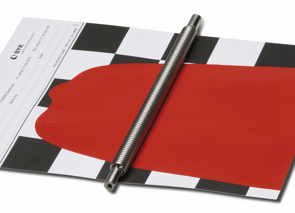 Wire-wound rod application on drawdown card