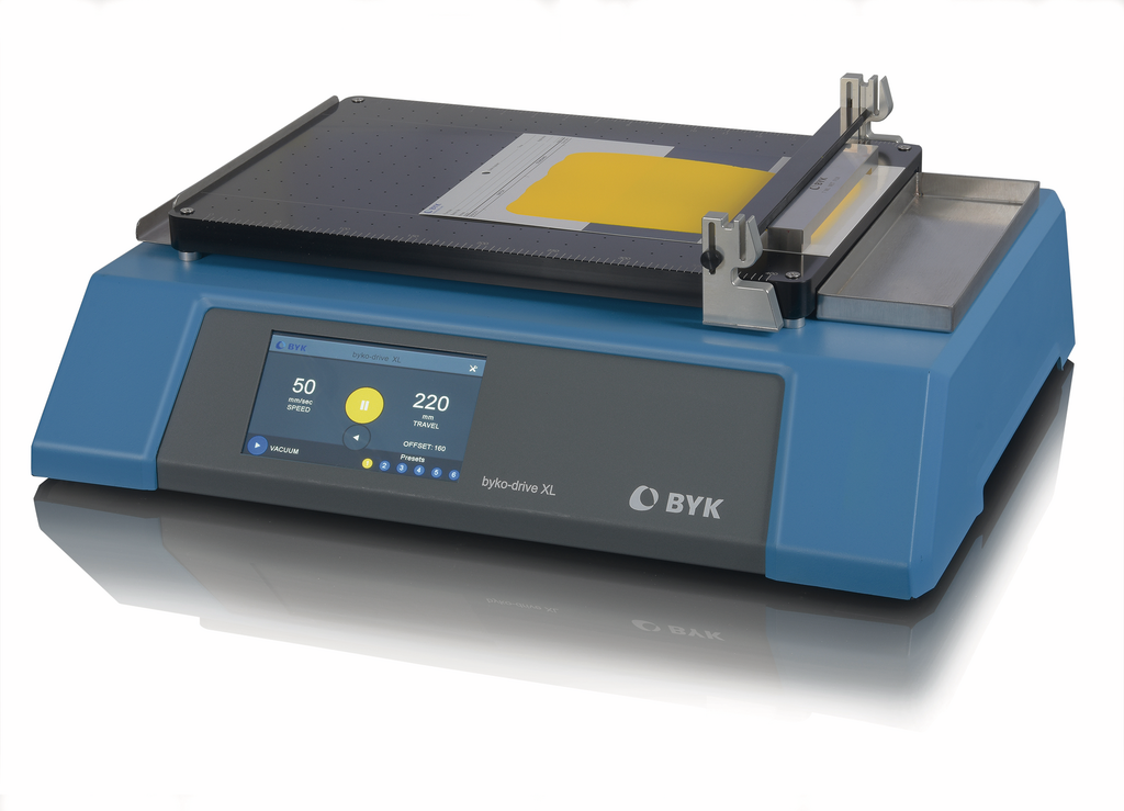 Byko-drive XL, V with vacuum plate and drawdown card from BYK-Gardner