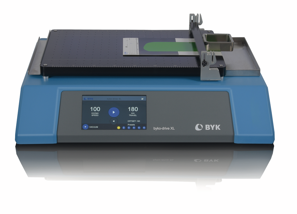 Byko-drive XL, V with vacuum plate and drawdown card from BYK-Gardner