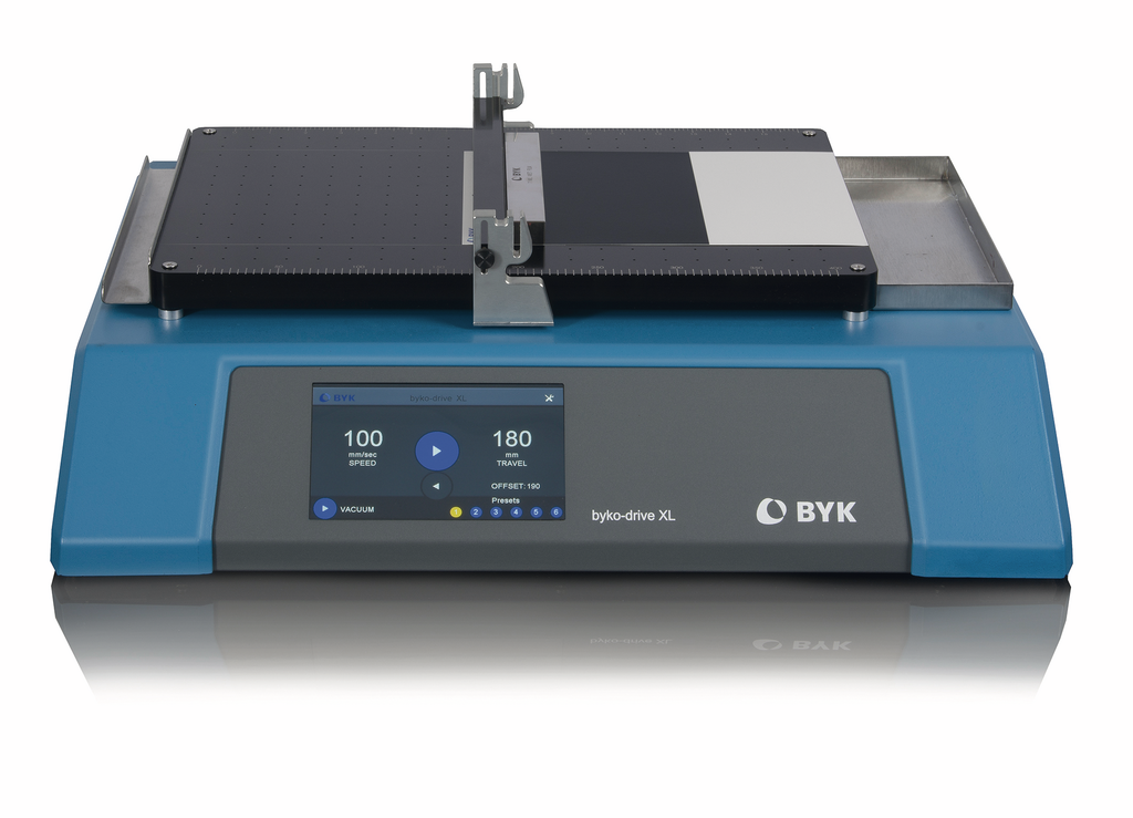 Byko-drive XL, V with vacuum plate and drawdown card from BYK-Gardner