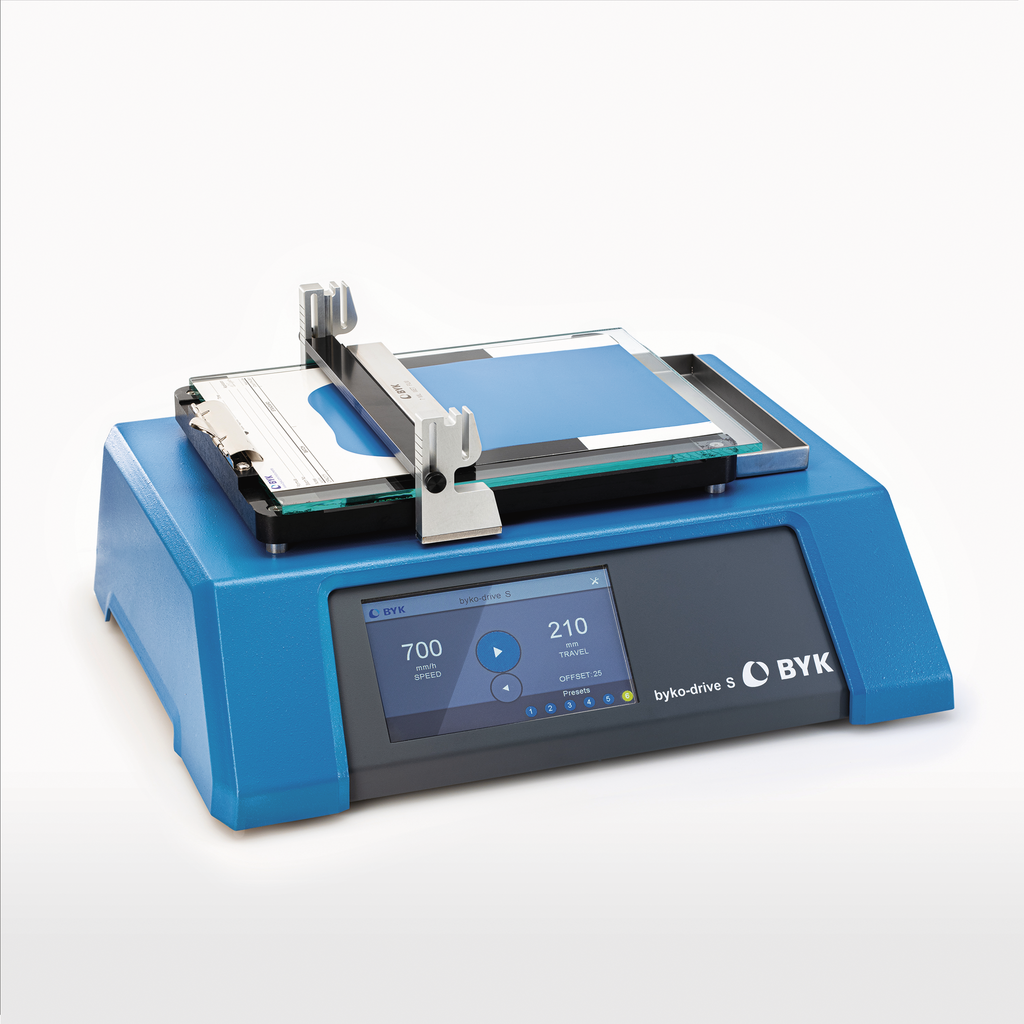 Byko-drive S, G with glass plate and drawdown card from BYK-Gardner