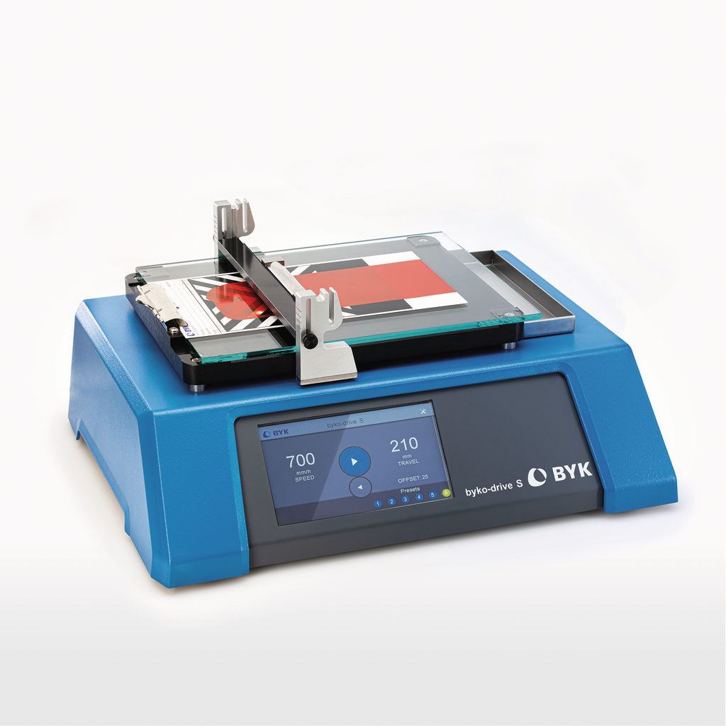 Byko-drive S, G with glass plate and drawdown card from BYK-Gardner