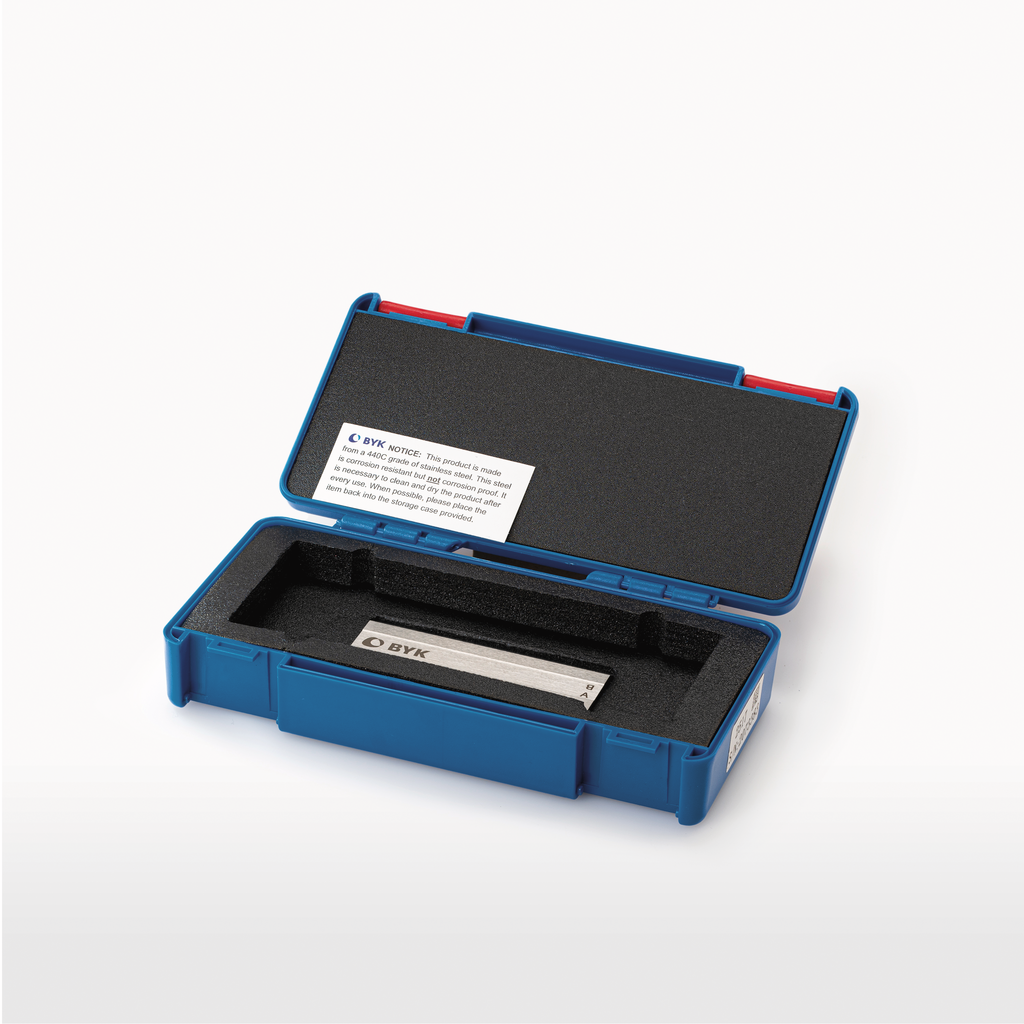 Grind Gages µm, Hegman, North, 2 paths, Article No. 2517,Grind Gage No. 5254-N, Grind gage groove depth range 0-100 µm 0-10 North, case