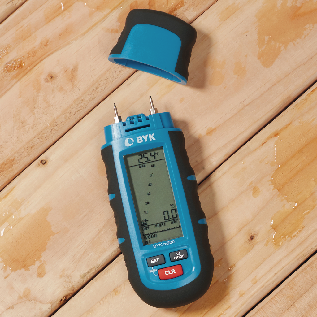 BYK m200 moisture meter on wood from BYK-Gardner