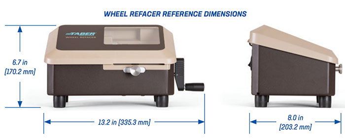 Taber Wheel Refacer Dimensions