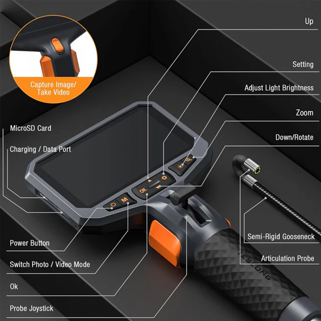 Snake Video Borescope Camera Diagram