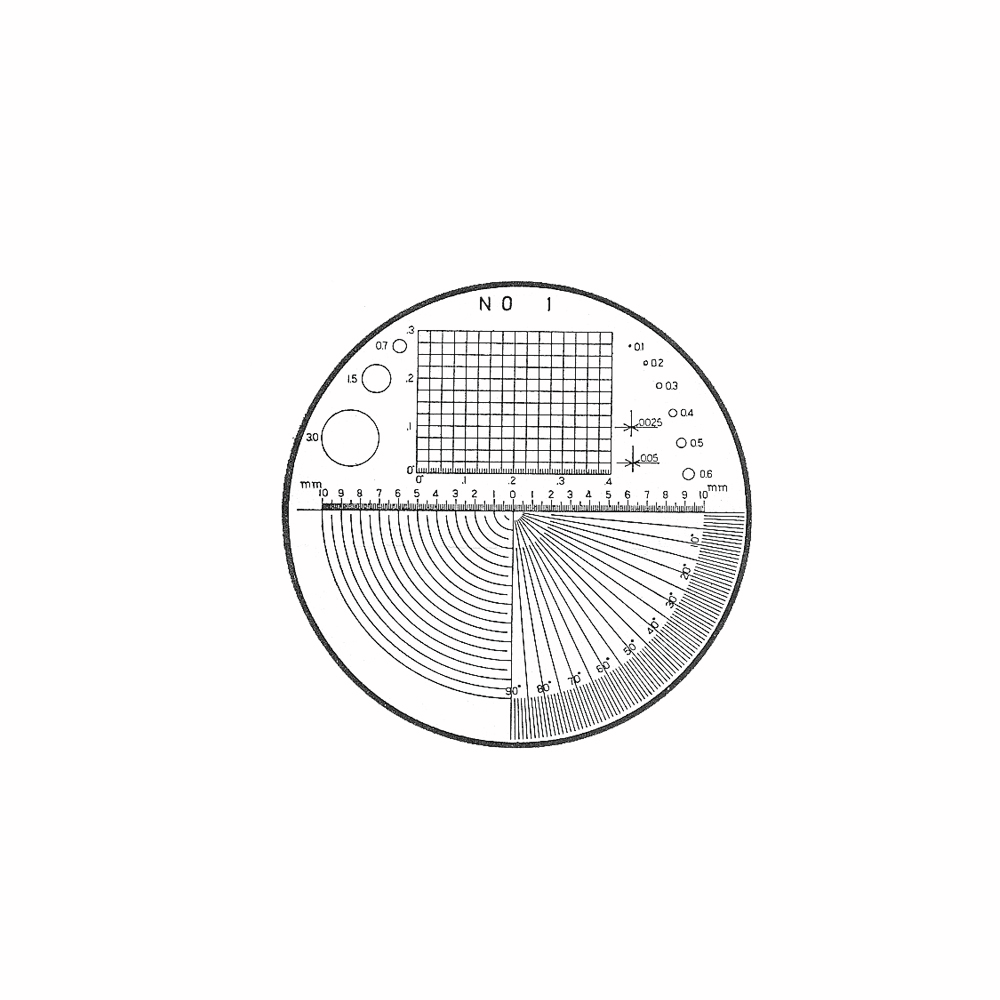 Fowler Optical Comparator Reticle 1