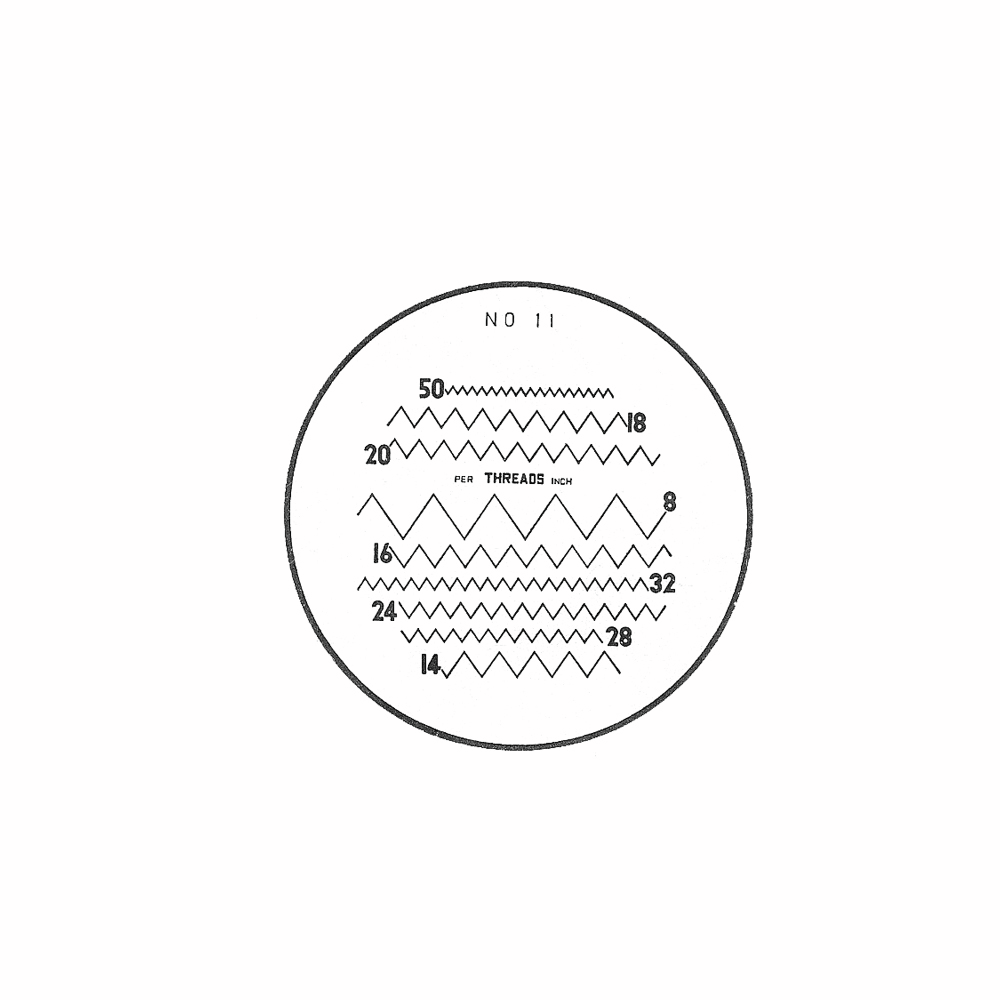 Fowler Optical Comparator Reticle 11