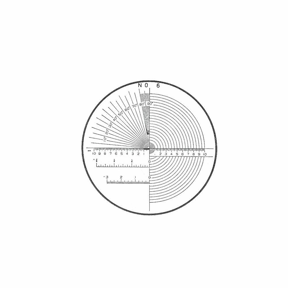 Fowler Optical Comparator Reticle 6