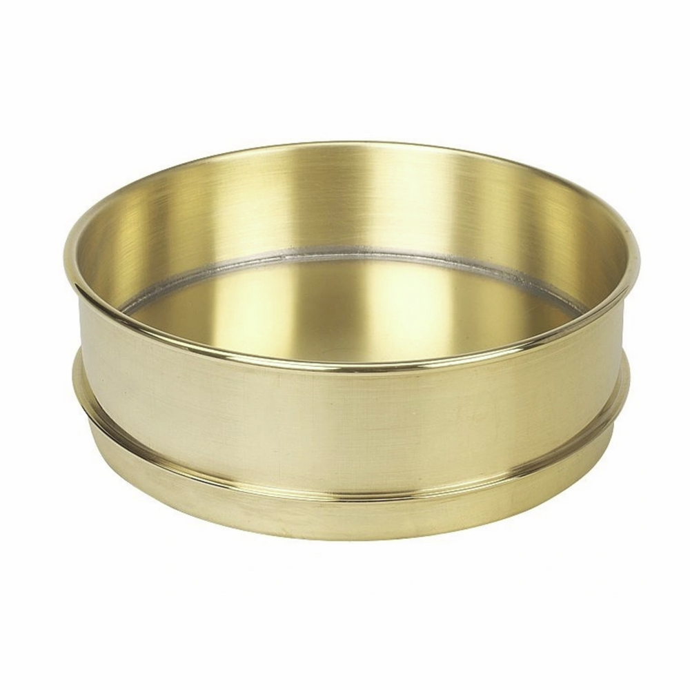 Brass Full Height Sieve Pan with Rim
