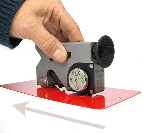 SuperPig Paint Inspection Gauge in Use