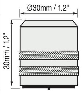 Positector 6000 FNTS, FKS, NKS Probe Dimensions