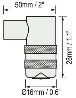 Positector 6000 FTRS Probe Dimensions