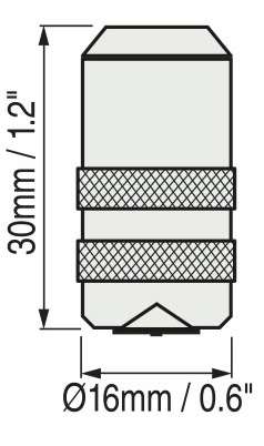 Positector 6000 FXS Probe Dimensions