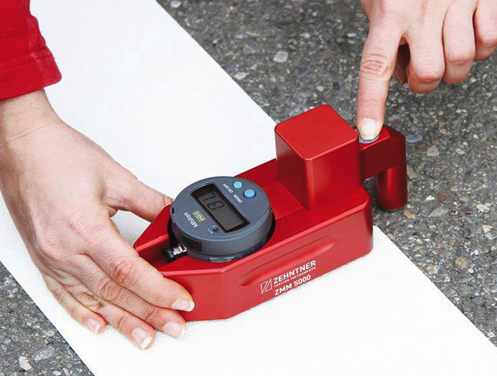 ZMM 5000 Road Marking Thickness Gauge in Use