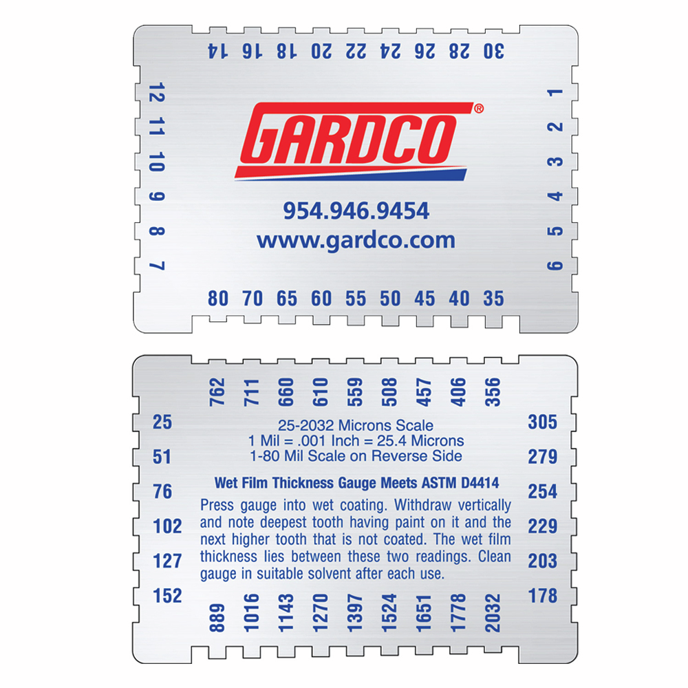 Calling Card Wet Film Thickness Gauge Diagram