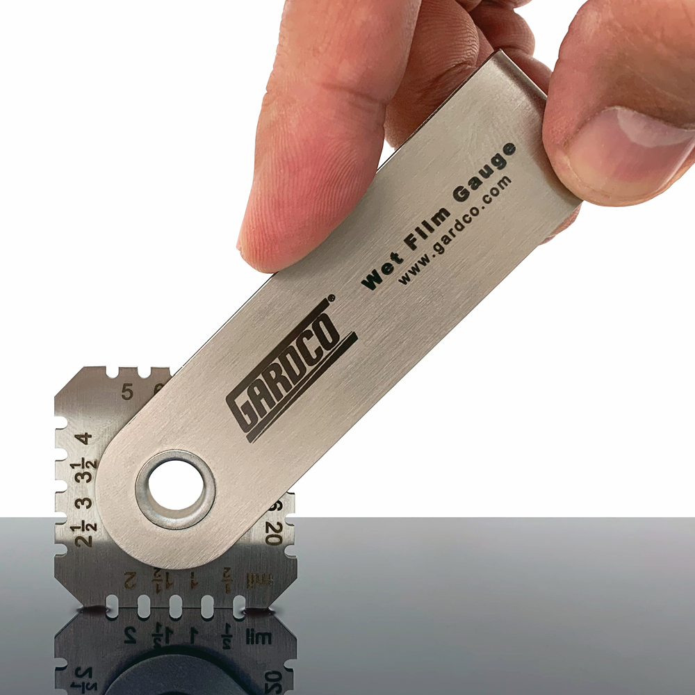 Nordson Wet Film Thickness Gauge in Use