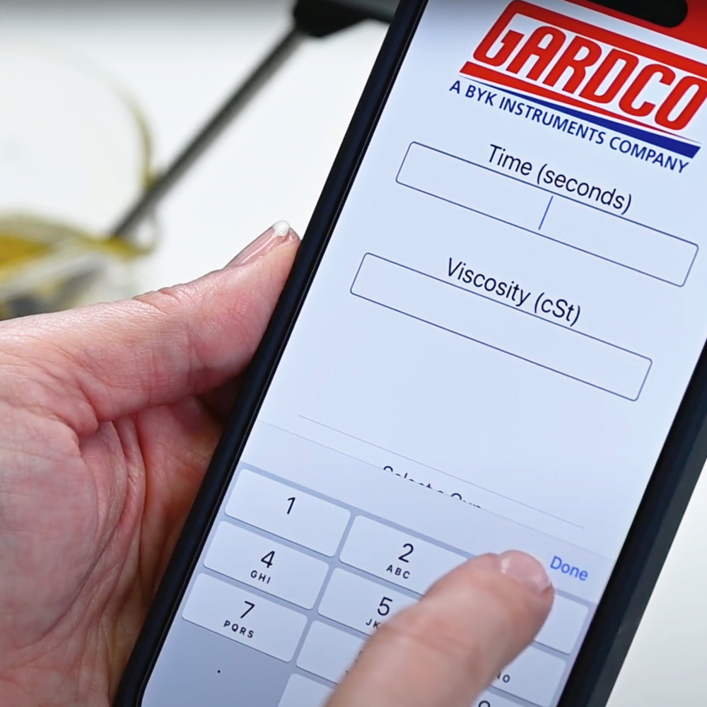 Viscosity Cup App in Use